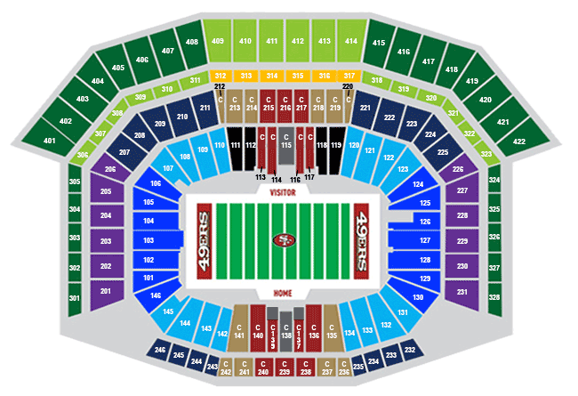 Levi's Stadium, section 128, home of San Francisco 49ers, page 1